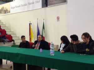 i rappresentanti di istituto con Regalbuto e la dirigente dell'industriale