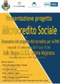 Locandina presentazione progetto Microcredito Sociale