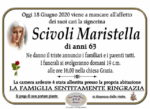 ANNUNCIO di SCIVOLI MARISTELLA