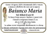 ANNUNCIO di BAIUNCO MARIA VED. BELLANTI