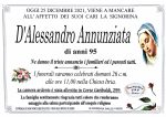 d'alessandro annunziata di anni 95