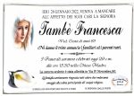 Tambè francesca anni 83 ved. costa