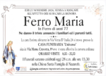 Ferro Maria di anni 77