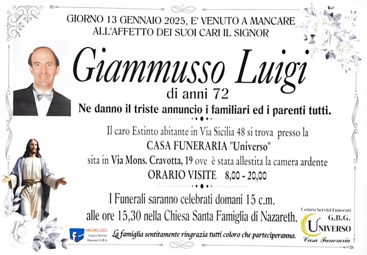 Sig. Giammusso Luigi di anni 72