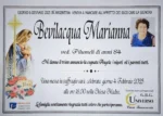 Annuncio servizi funerari Ag. G.B.G. Sig.ra Bevilacqua Marianna ved. Pilumeli di anni 84