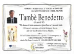 Tambè Benedetto di anni 95